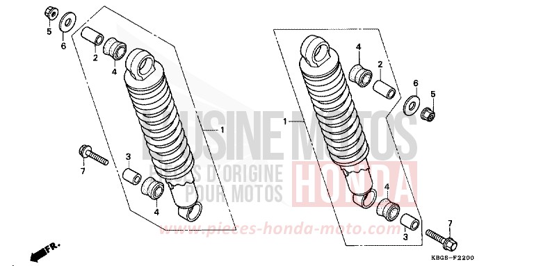 COUSSIN ARRIERE de CB Two Fifty MONZA RED (R110) de 1994